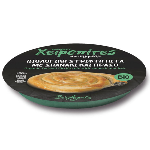 Στριφτή πίτα με Σπανάκι και Πράσο ατομική ΒιοΑγρος 200g ΒΙΟ - ΚΤΨ