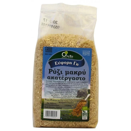 Ρύζι μακρύ αναποφλοίωτο ΟλαΒΙΟ 500g ΒΙΟ Ρύζι μακρύ αναποφλοίωτο ΟλαΒΙΟ 500g ΒΙΟ