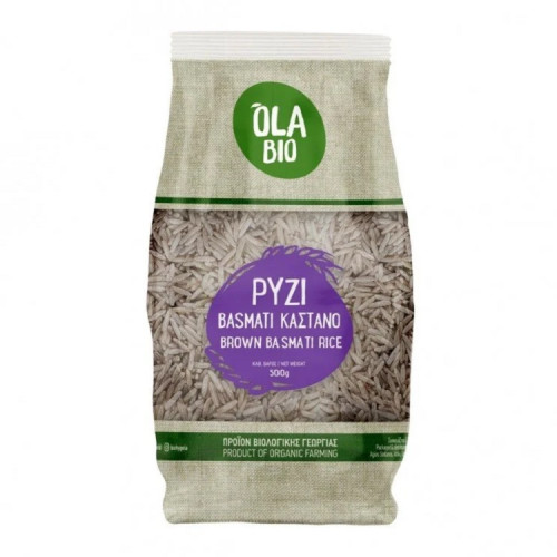 Ρύζι μπασμάτι καστανό αυθεντικό OlaBio 500g ΒΙΟ Ρύζι μπασμάτι καστανό αυθεντικό OlaBio 500g ΒΙΟ