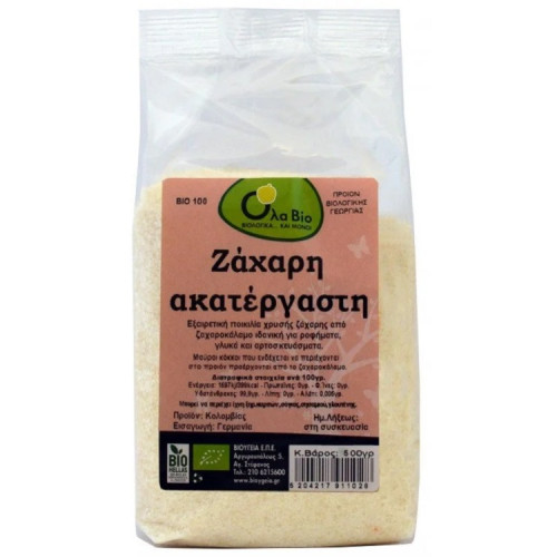 Ζάχαρη Ακατέργαστη OlaBio 500g BIO
