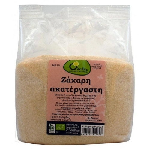 Ζάχαρη Ακατέργαστη OlaBio 1Kg BIO
