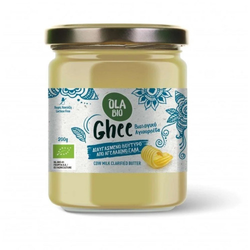 Βούτυρο Ghee από αγελαδινό γάλα OlaBio 200g ΒΙΟ