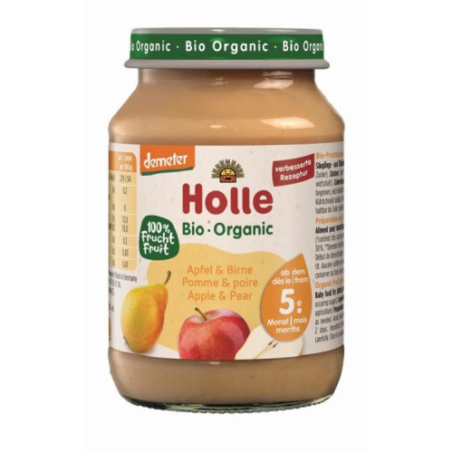 Φρουτόκρεμα Μήλο & Αχλάδι (5M+) Holle 190g BIO