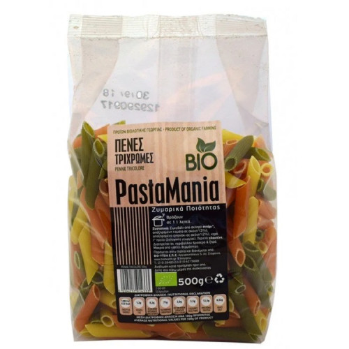 Πέννες Τρίχρωμες Pastamania 500g ΒΙΟ