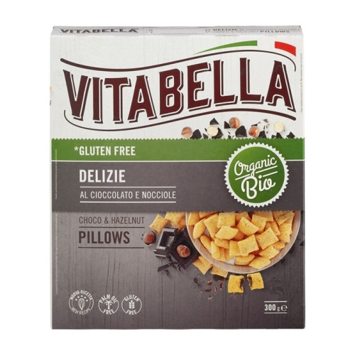Pillow Δημητριακών Φουντούκι & Σοκολάτα Vitabella 300g BIO