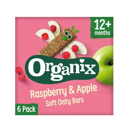 Organix Μπάρες Βρώμης Σμέουρο & Μήλο (+12Μ) 138g(6x23g) ΒΙΟ