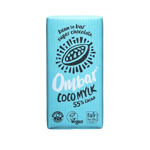 Ωμή σοκολάτα με 55% κακάο και κρέμα καρύδας Ombar 35g ΒΙΟ Ωμή σοκολάτα με 55% κακάο και κρέμα καρύδας Ombar 35g ΒΙΟ