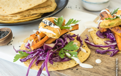 Tacos με λάχανο & ταχίνι