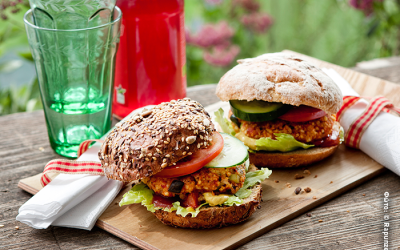 Vegan burger με κεχρί και λαχανικά